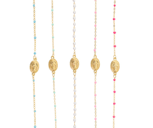 Miraculous Medal Gold Plated Bracelet