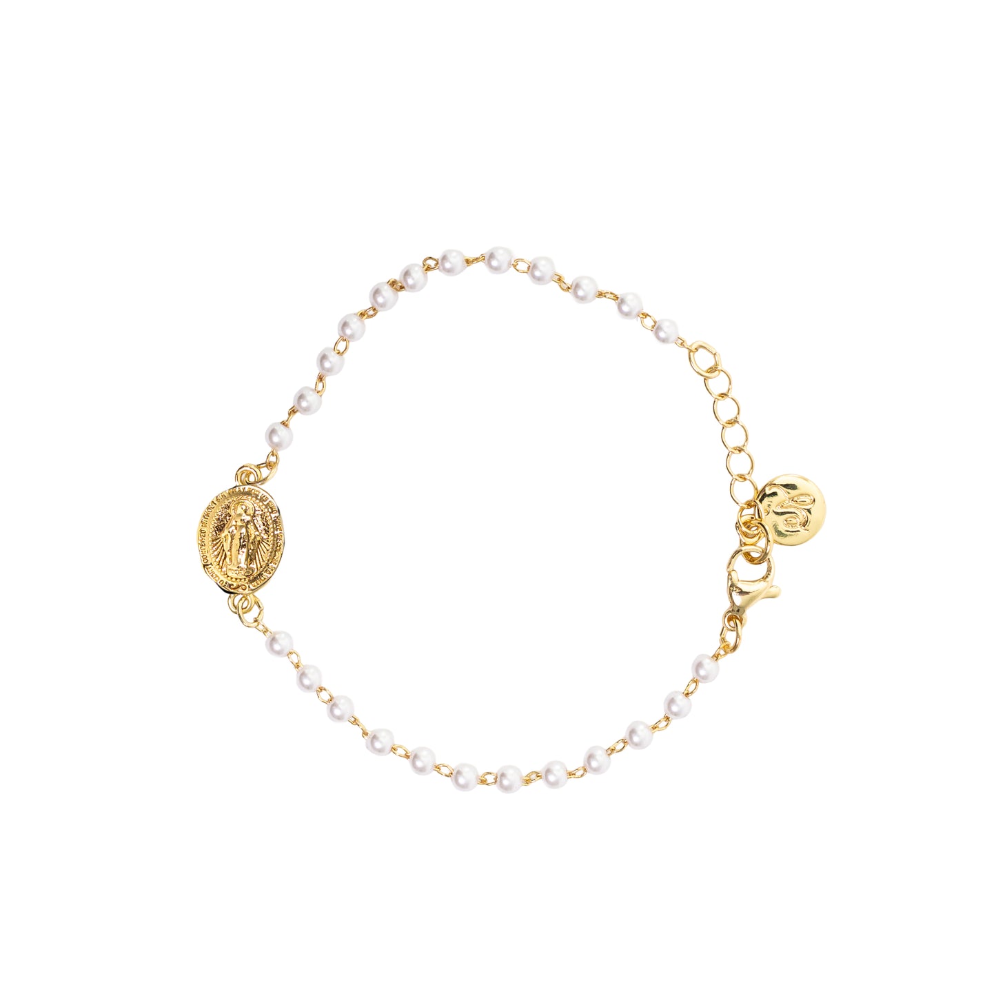 Miraculous Medal Gold Plated Bracelet