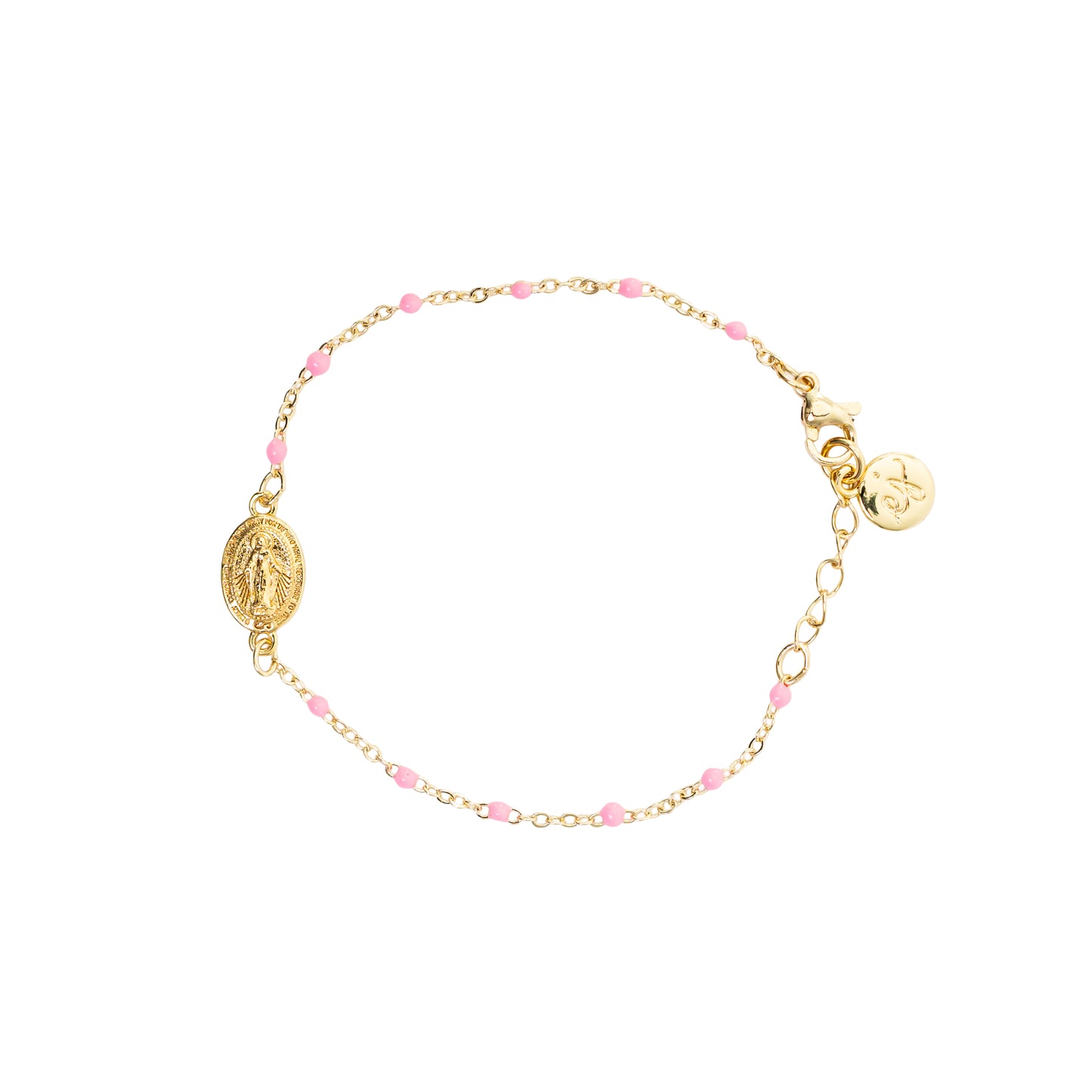 Kid Sized Miraculous Medal Gold Plated Bracelet