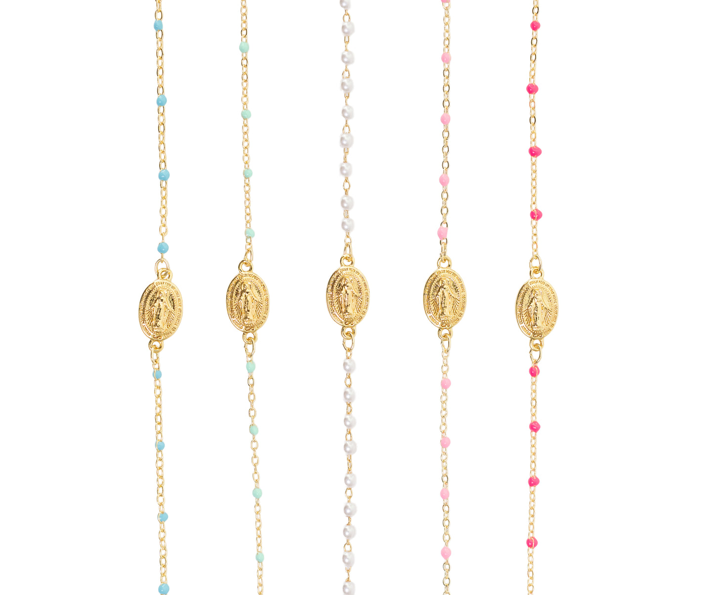Miraculous Medal Gold Plated Bracelet